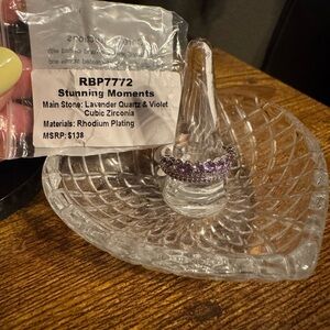 Bomb Party - Stunning Moments - 2 Lavender Quartz and Violet Cubic Zirconia Ring